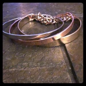 Set of 3 mixed plating bangle set